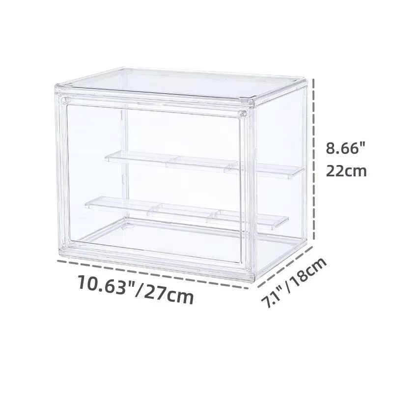 Clear Stackable Display Box  Dustproof Plastic Storage With Interlayers 5