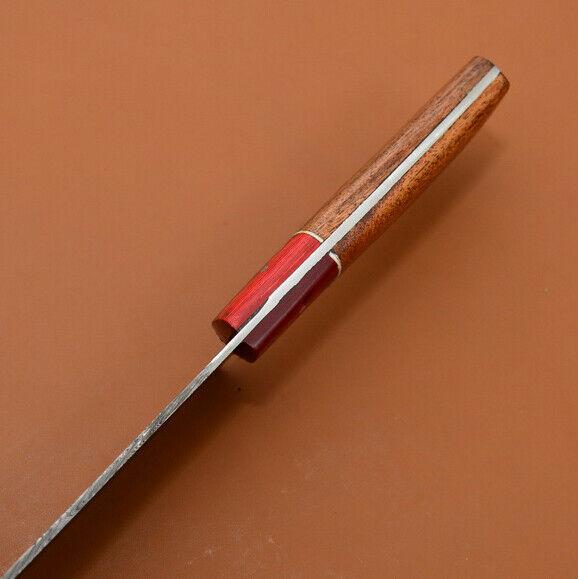 Handmade Full Tang Damascus Kitchen Chef Knife  Rosewood Handle  Custom Forged High Carbon Steel 2