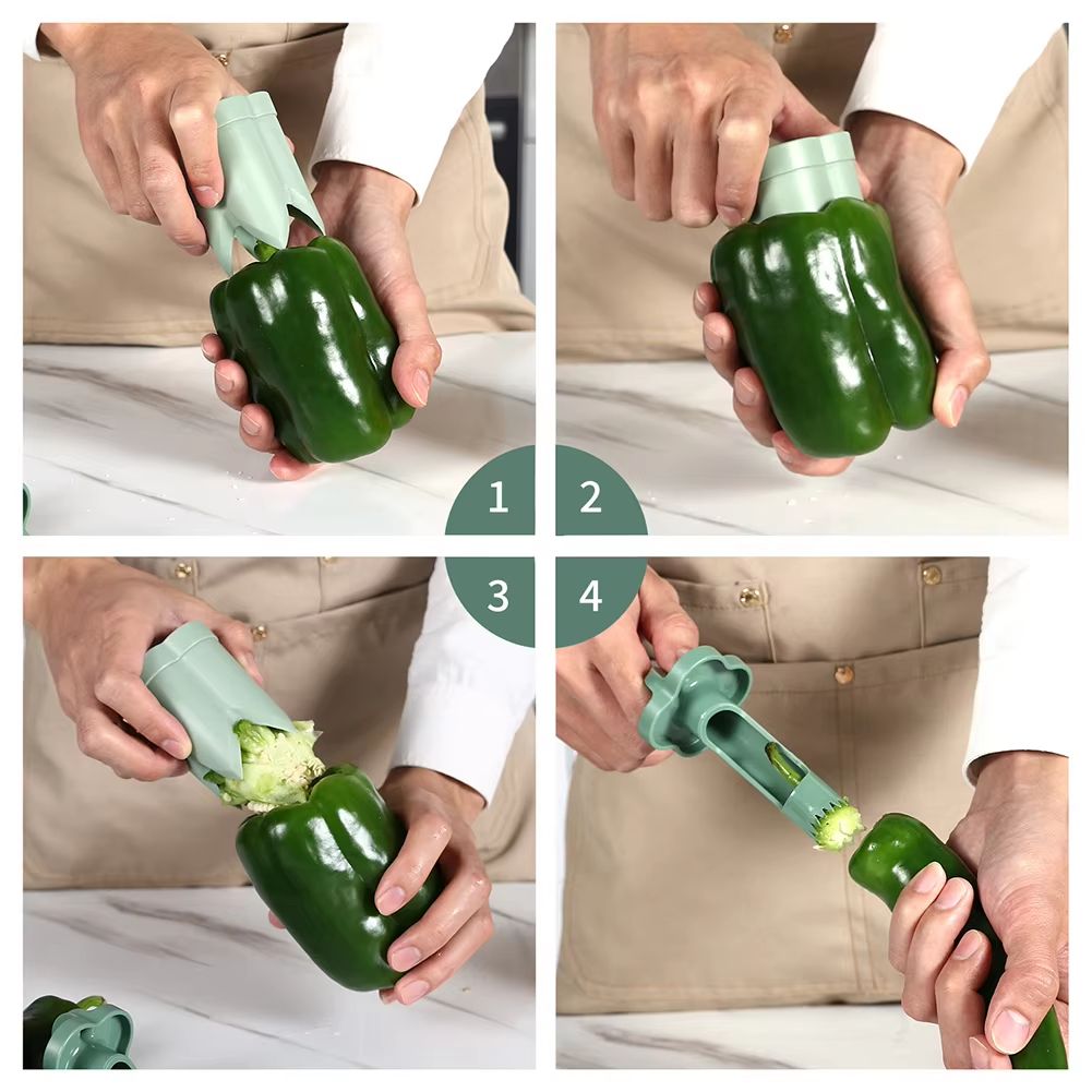 2in1 Fruit  Pepper Corer  Efficient Seed Removing Tool 1