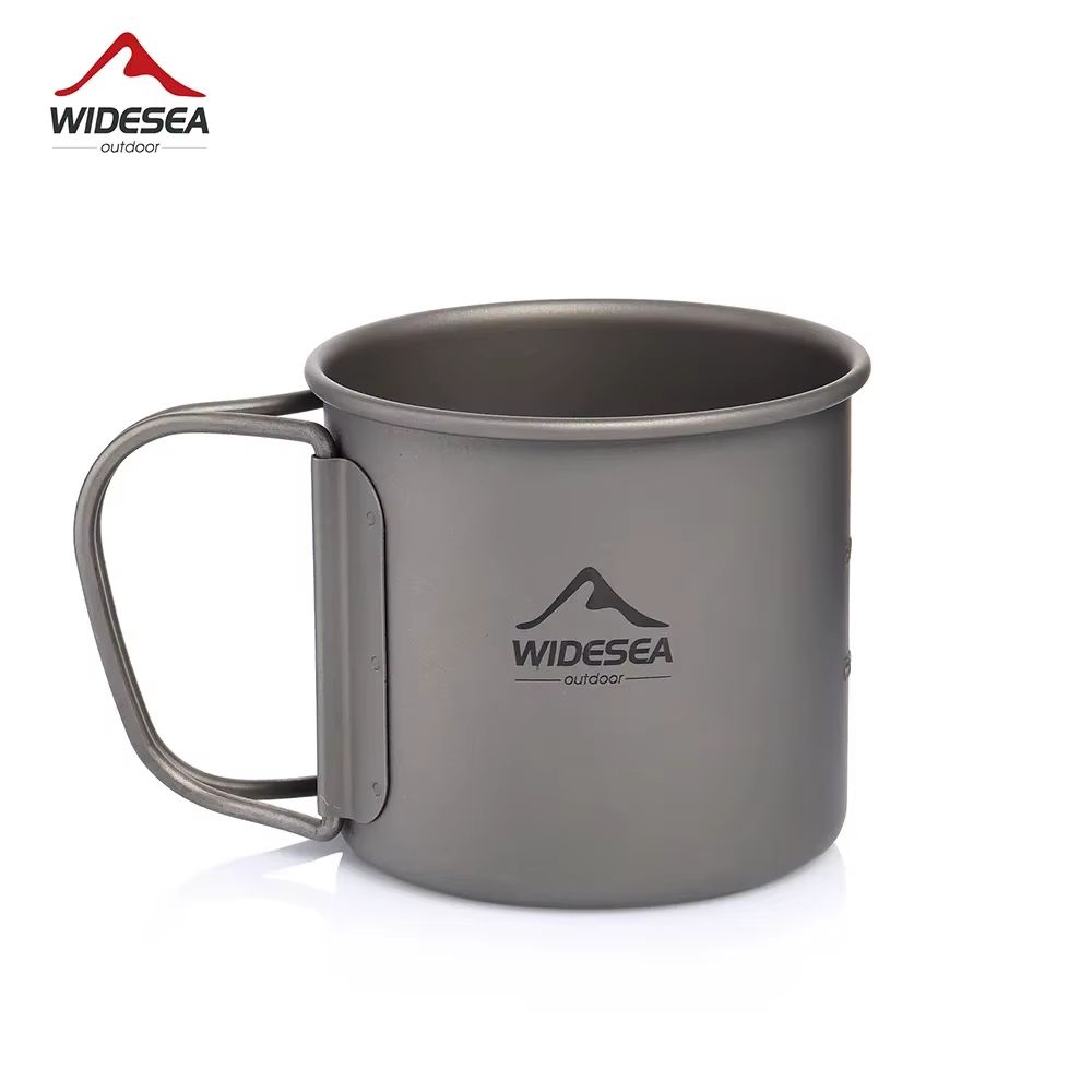 Widesea Titanium Camping Mug – Durable Outdoor Cookware for Travel & Hiking