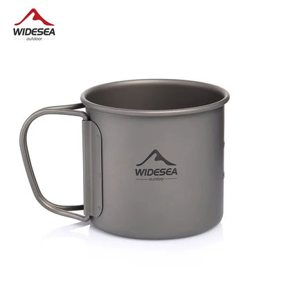 Widesea Titanium Camping Mug – Durable Outdoor Cookware for Travel & Hiking