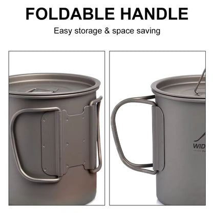 Widesea Titanium Camping Mug  Durable Outdoor Cookware For Travel  Hiking 1