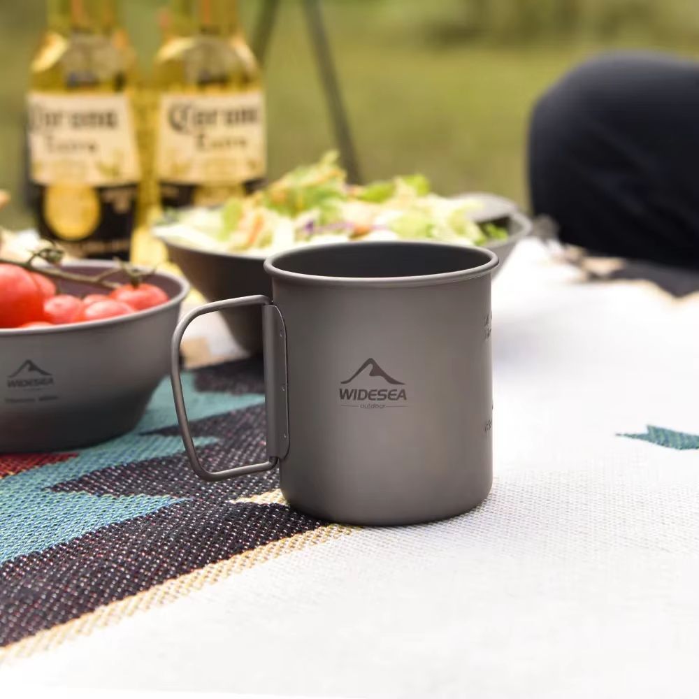 Widesea Titanium Camping Mug  Durable Outdoor Cookware For Travel  Hiking 2