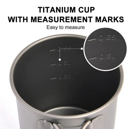 Widesea Titanium Camping Mug  Durable Outdoor Cookware For Travel  Hiking 5