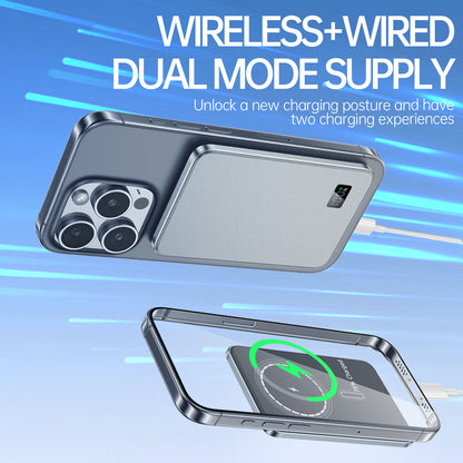 Magnetic Wireless Fast Charging LED Display, Ultra Thin Power Bank for MagSafe, Portable Battery for iPhone Samsung