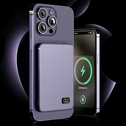 Magnetic Wireless Fast Charging LED Display, Ultra Thin Power Bank for MagSafe, Portable Battery for iPhone Samsung