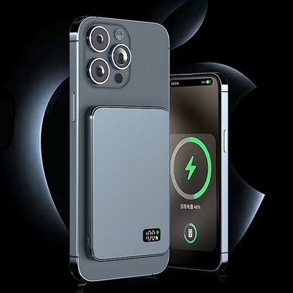Magnetic Wireless Fast Charging LED Display, Ultra Thin Power Bank for MagSafe, Portable Battery for iPhone Samsung