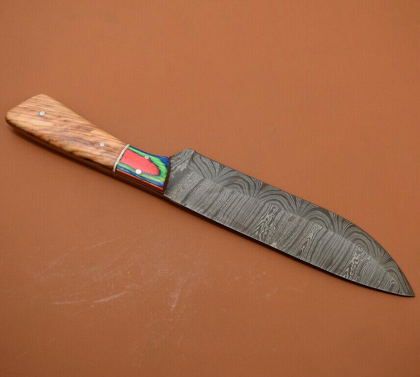 Razor Sharp Full Tang Damascus Chef Knife  Handcrafted Kitchen Knife Gift 2