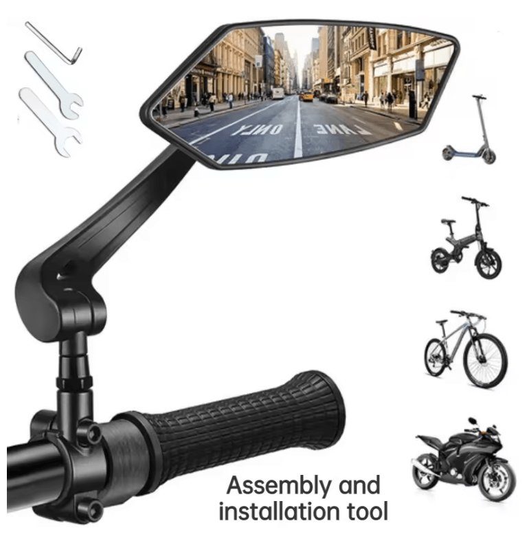 ClearView 360 Rotatable Bike Rear View Mirror For Handlebar Safety And Wide Visibility 4