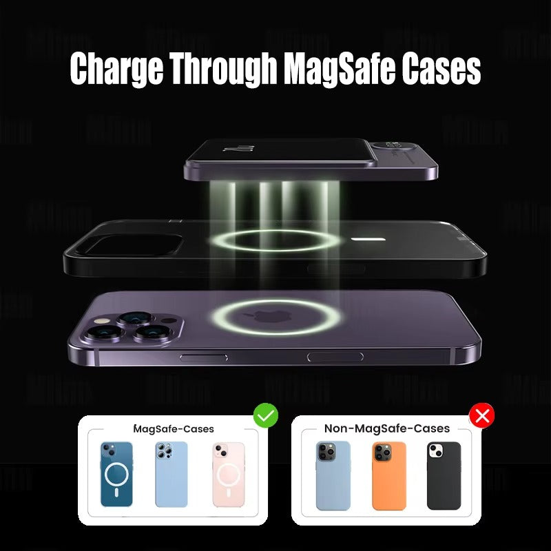 Alloy Magsafe 10000mAh Powerbank, Magnetic Wireless Fast Charger, Portable Battery for iPhone