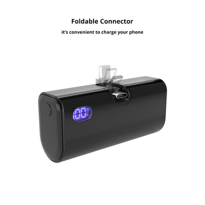 Fast Charging Portable Charger, Mini Power Bank USB-C / Lightning, External Battery Powerbank for iPhone Xiaomi Samsung