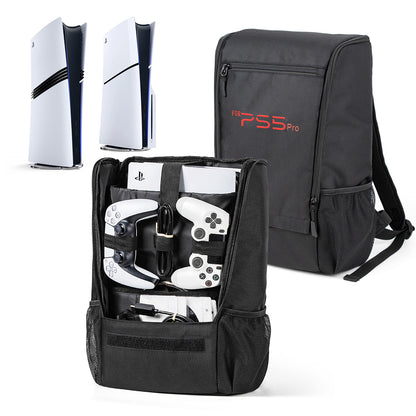 PS5 Pro Carrying Backpack, Large Capacity Bag for Disc/Digital Console & Accessories, Comfortable & Durable