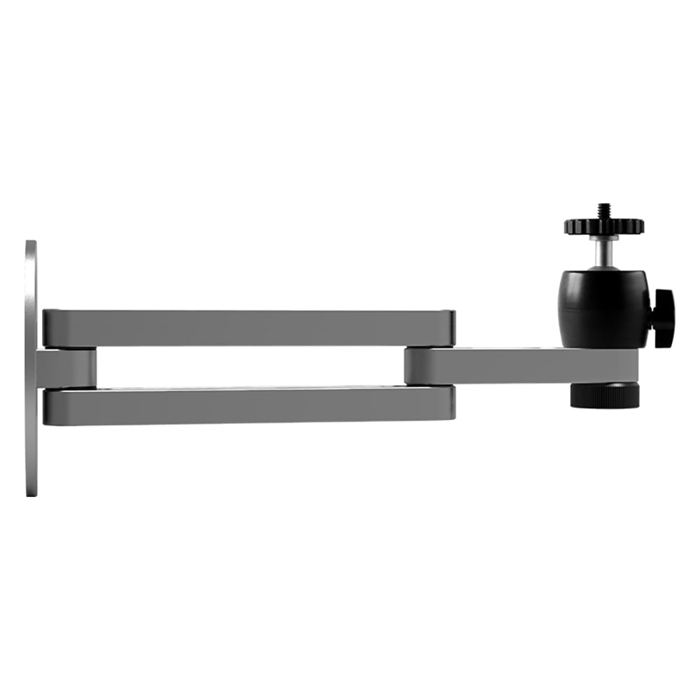 Aluminium Alloy Adjustable Folding Arm Holder, Foldable Projector Wall Mount, Stand with 1/4 Inch Thread Screw Ball Head