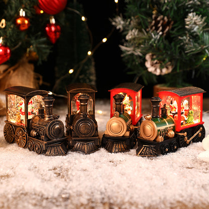 Christmas Gift, Crystal Ball Ornaments, Christmas Eve Train Box, Water Filled Souvenirs, Holiday Party Decorations