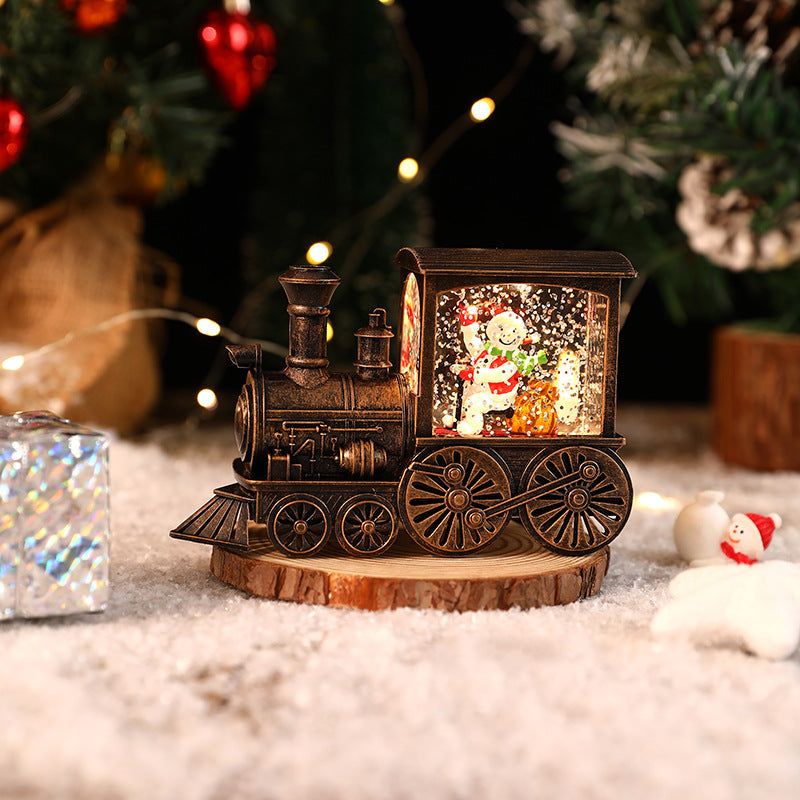 Christmas Gift, Crystal Ball Ornaments, Christmas Eve Train Box, Water Filled Souvenirs, Holiday Party Decorations