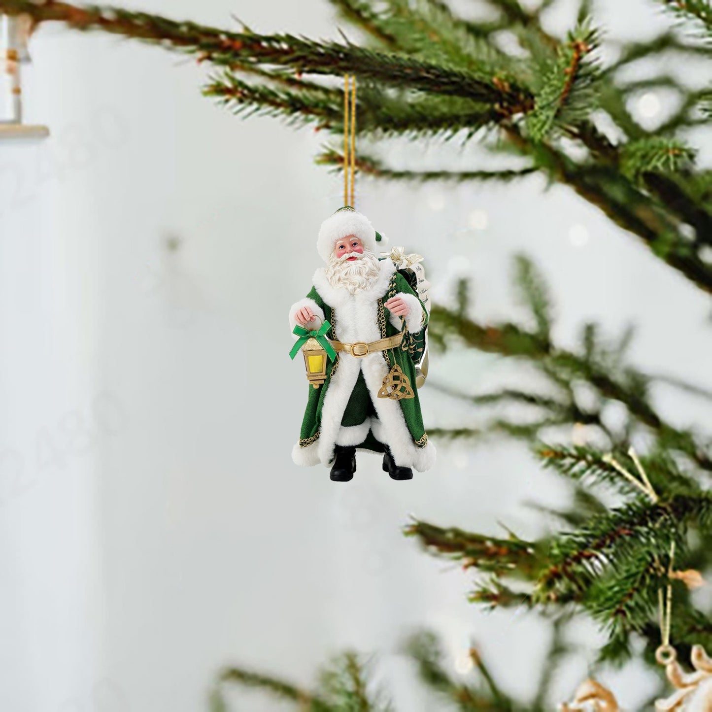 Christmas Tree Decor Pendant, 2D Acrylic Santa Claus, Daily Life Holiday Ornament, Navidad New Year Decorations