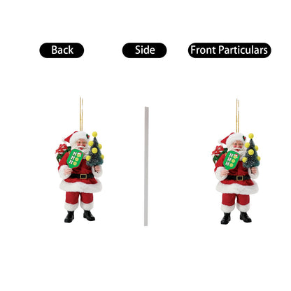 Christmas Tree Decor Pendant, 2D Acrylic Santa Claus, Daily Life Holiday Ornament, Navidad New Year Decorations