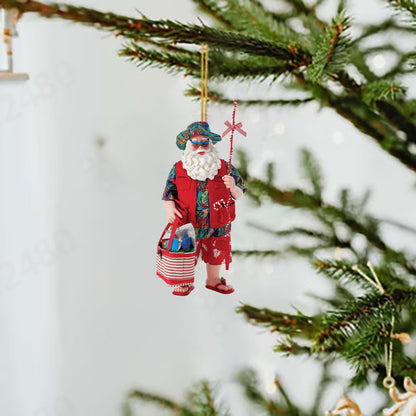 Christmas Tree Decor Pendant, 2D Acrylic Santa Claus, Daily Life Holiday Ornament, Navidad New Year Decorations