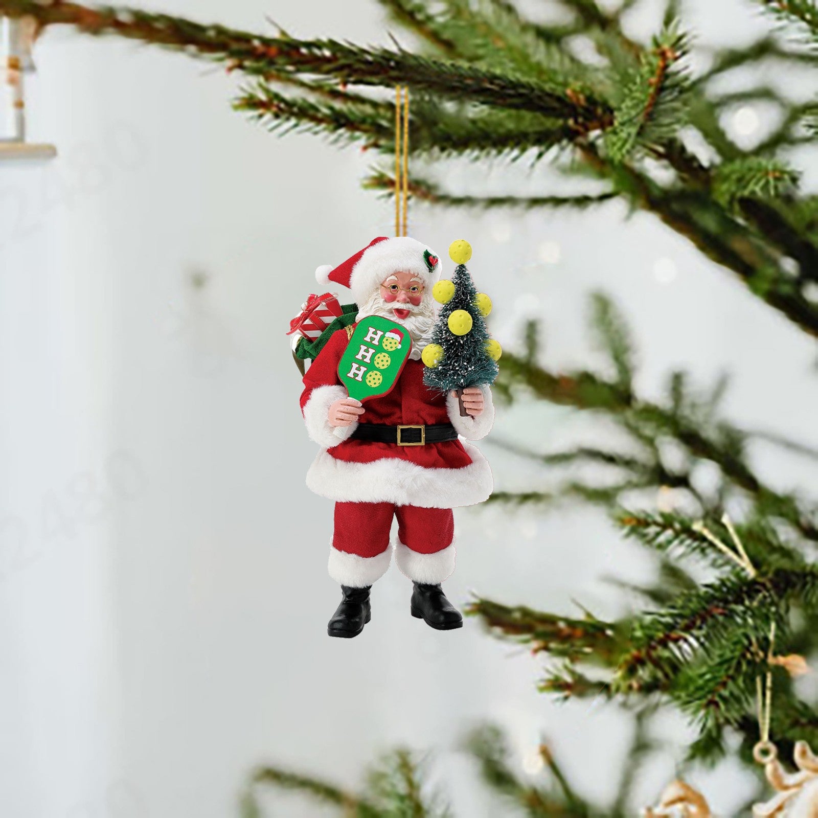 Christmas Tree Decor Pendant, 2D Acrylic Santa Claus, Daily Life Holiday Ornament, Navidad New Year Decorations