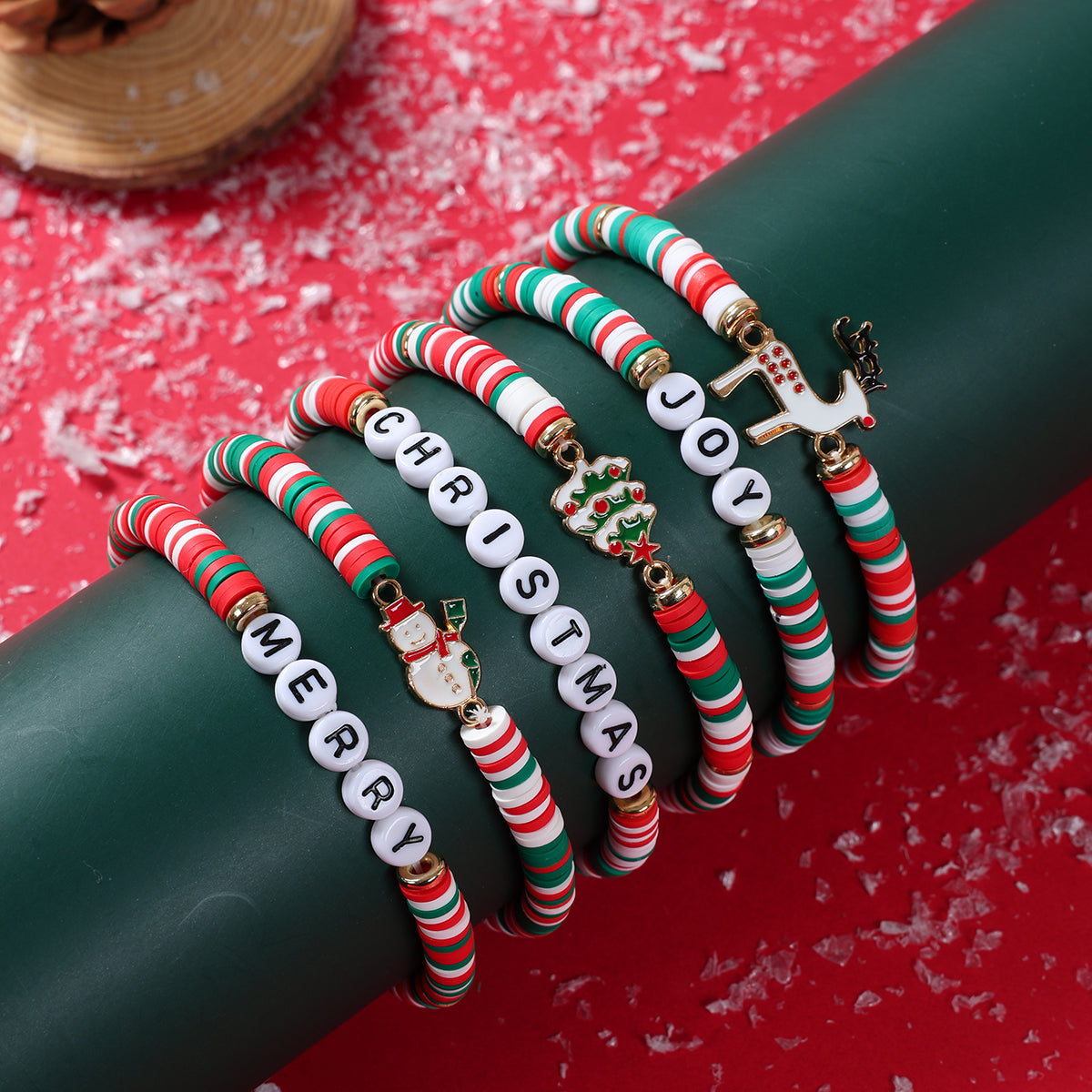 Christmas Tree Bracelets, Elk Bracelets for Kids, Girls Party Favors, Pinata Fillers, Guests Gift, Christmas Decorations