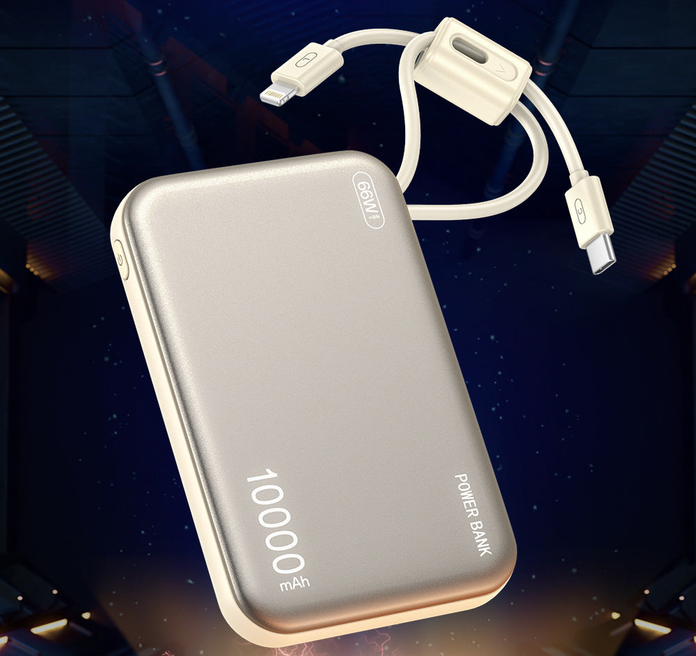 66W Fast Charging Power Bank TypeC Cable External Battery Mobile Power Supply For IPhone 3