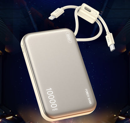 66W Fast Charging Power Bank TypeC Cable External Battery Mobile Power Supply For IPhone 3