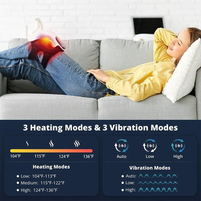 Wireless Heated Knee Massager With Vibration And Adjustable Temperature 3
