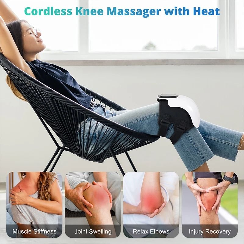Wireless Heated Knee Massager With Vibration And Adjustable Temperature 6
