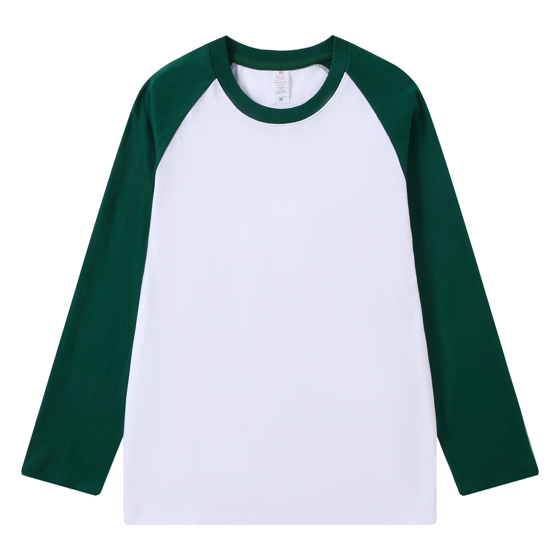 Retro Mens T Shirt Pure Cotton Long Sleeve Top Loose Fit US Style Splicing Shoulder Sleeve Design 5