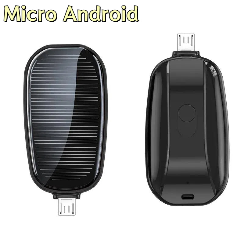 Portable Solar Charger Mini Power Bank Key Ring Compact External Battery Outdoor Camping Phone Powe 5