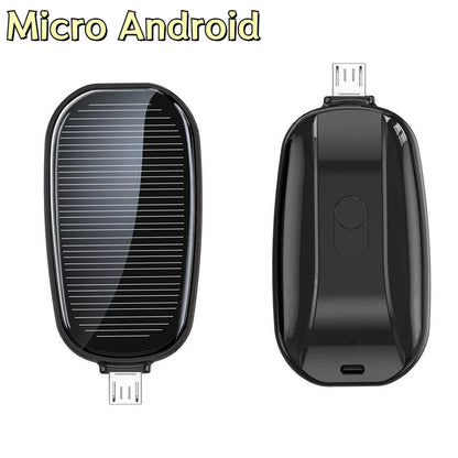 Portable Solar Charger Mini Power Bank Key Ring Compact External Battery Outdoor Camping Phone Powe 5
