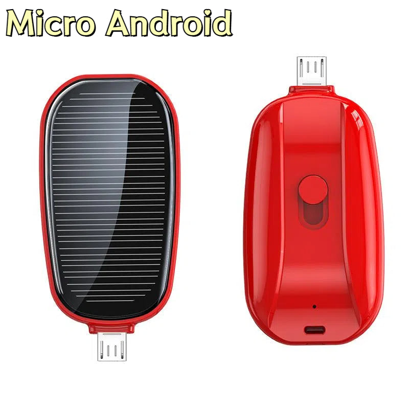 Portable Solar Charger Mini Power Bank Key Ring Compact External Battery Outdoor Camping Phone Powe 6