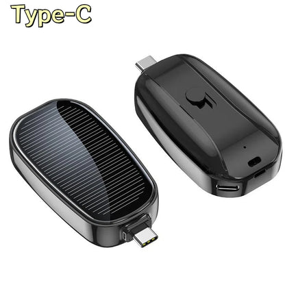 Portable Solar Charger Mini Power Bank Key Ring Compact External Battery Outdoor Camping Phone Powe 7