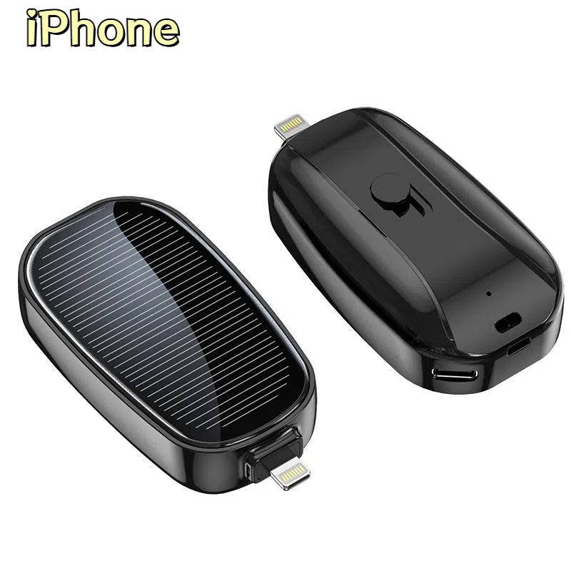 Portable Solar Charger Mini Power Bank Key Ring Compact External Battery Outdoor Camping Phone Powe 9