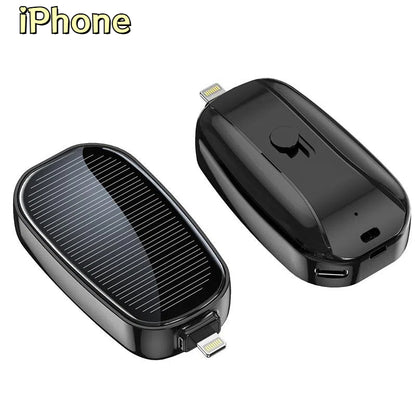 Portable Solar Charger Mini Power Bank Key Ring Compact External Battery Outdoor Camping Phone Powe 9
