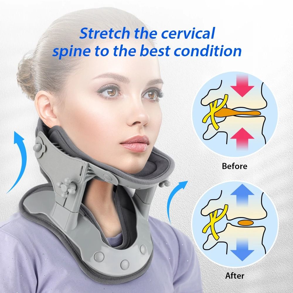 Heating Neck Stretch Collar With Cervical Traction And Adjustable Hot Compression 4