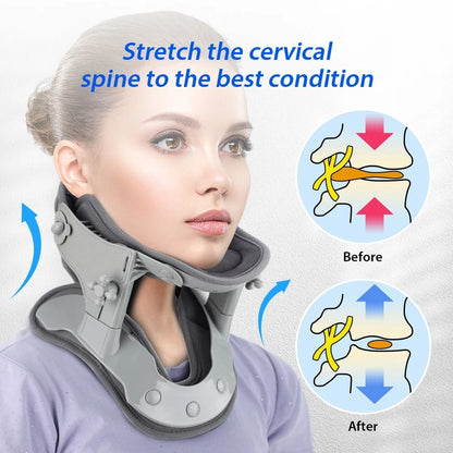 Heating Neck Stretch Collar With Cervical Traction And Adjustable Hot Compression 4