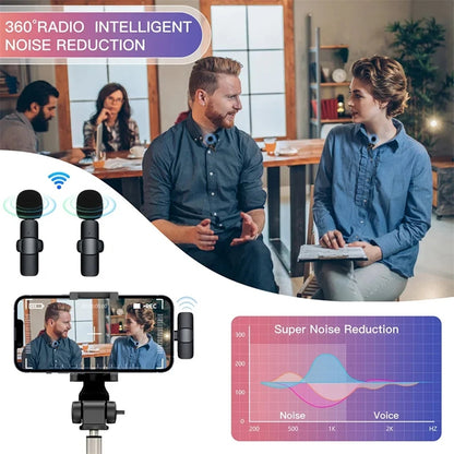 Portable Audio Video Recording Mini Mic For iPhone, Xiaomi Wireless Bluetooth Microphone, Live Broadcast Gaming Phone