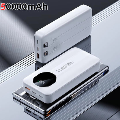 Portable Charger Power Bank Fast Charging External Battery Digital Display Mobile Phone Dual Cable 4