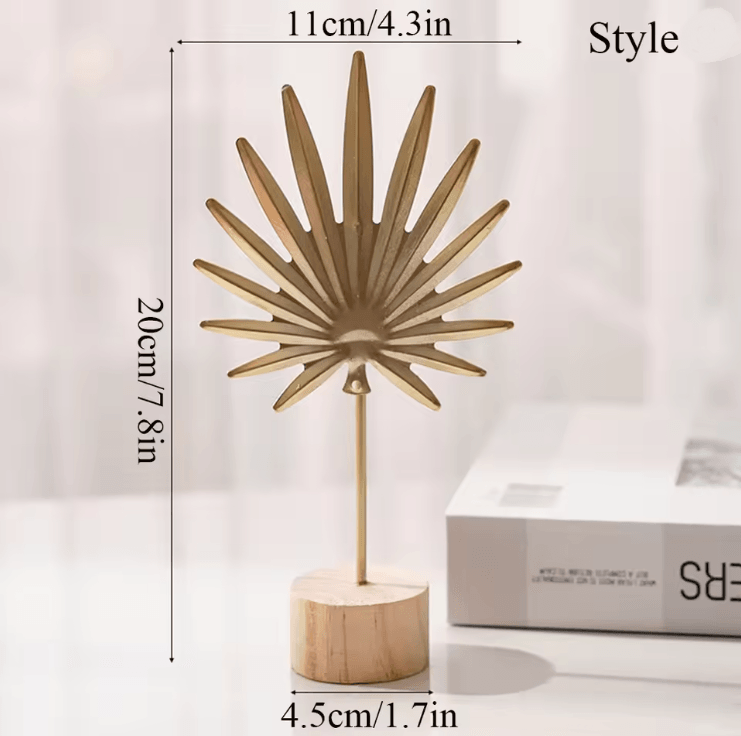 Aurelia Nordic Gold Ginkgo Leaf Sculpture For Luxury Home And Office Decor 6