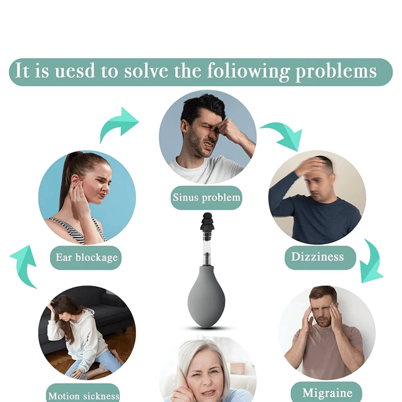 AirEase Portable Ear Pressure Relief Tool With Suction Function And Multiple Earplug Sizes 2