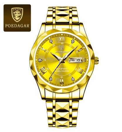 PrestigeTime Luxury Stainless Steel Mens Watch With Luminous Dial And Waterproof Design 9