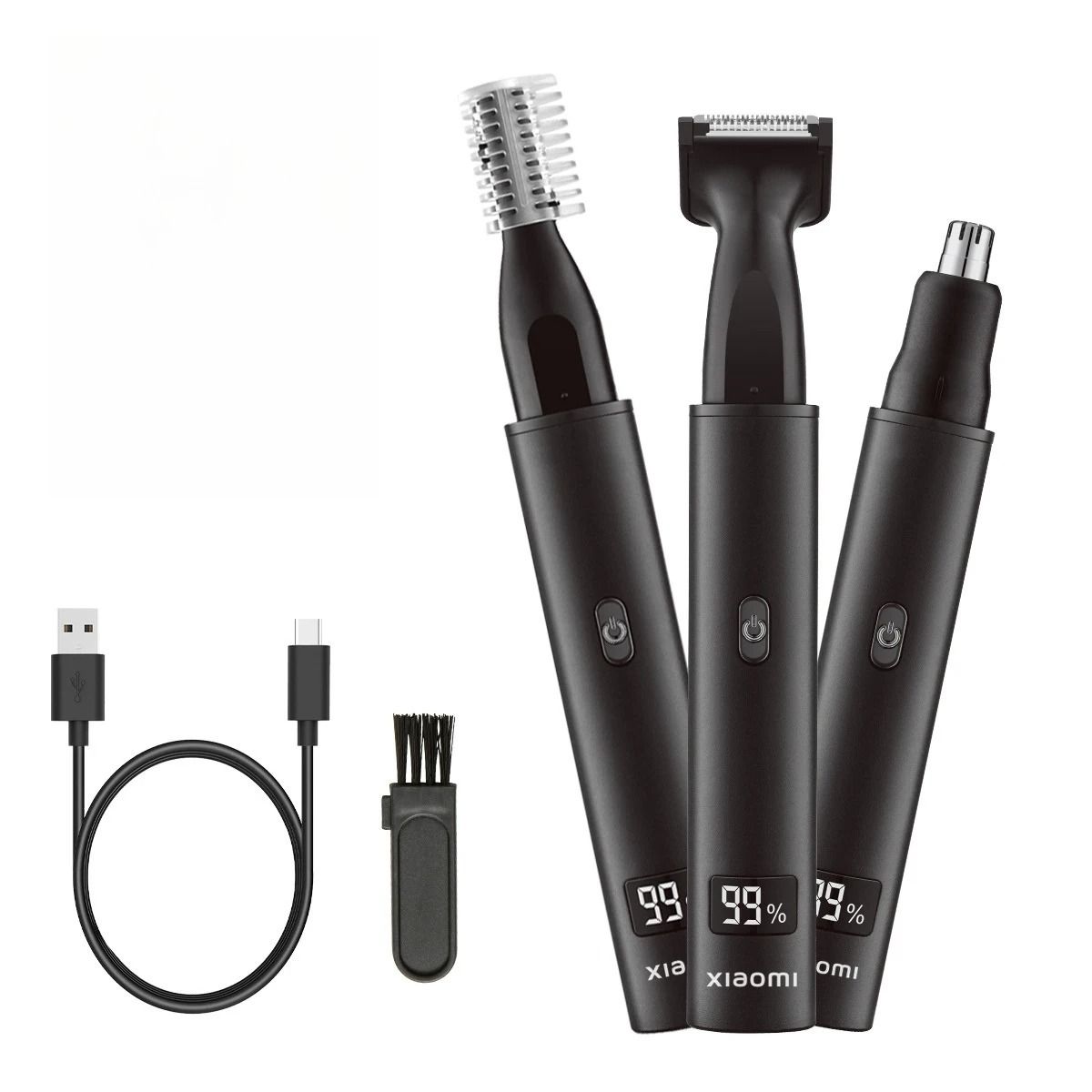 3 In 1 Electric Nose Ear Hair Trimmer For Men Rechargeable Grooming Kit 2