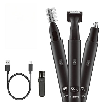 3 In 1 Electric Nose Ear Hair Trimmer For Men Rechargeable Grooming Kit 2