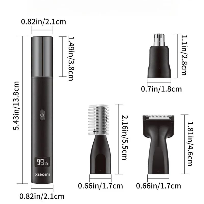 3 In 1 Electric Nose Ear Hair Trimmer For Men Rechargeable Grooming Kit 6