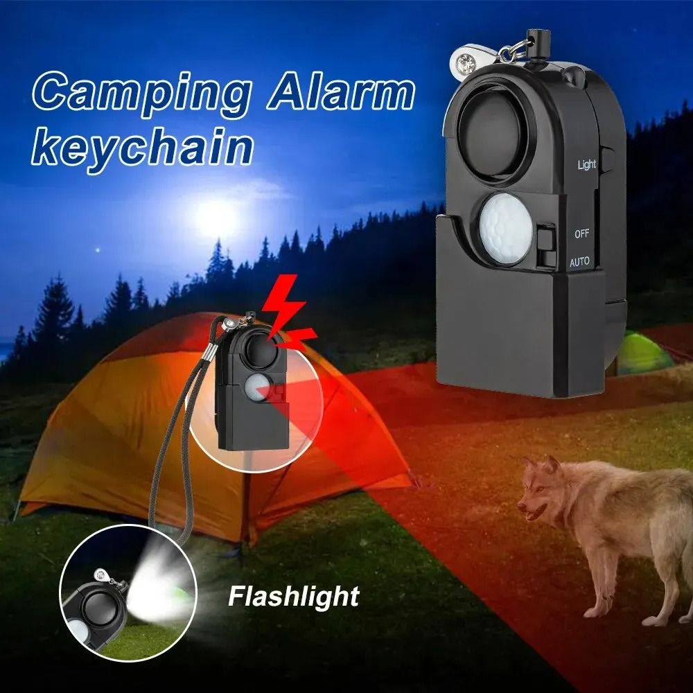 Portable Mini Motion Detector Alarm With LED Light And Siren 2
