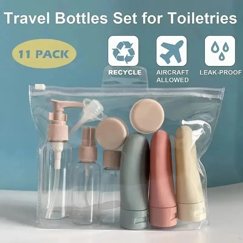Travel Liquid Refillable Bottle Set Spray  Lotion Containers 1