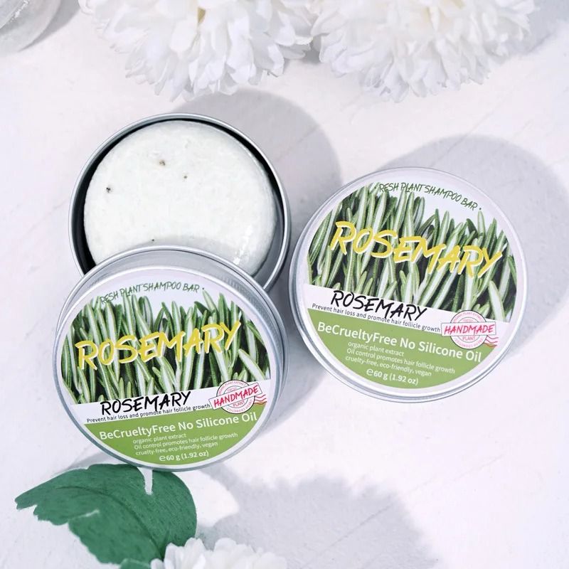 Rosemary Plant Shampoo Soap Silicone Free Scalp Cleanser Bar 1