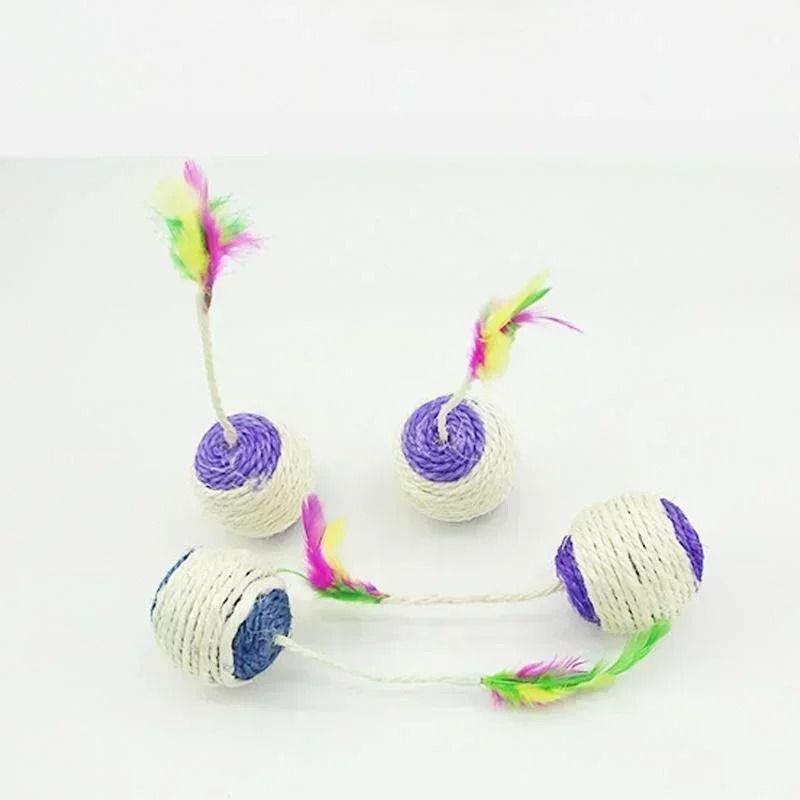 Cat Sisal Scratching Ball Interactive Toy 1