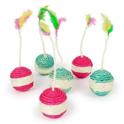 Cat Sisal Scratching Ball Interactive Toy 2
